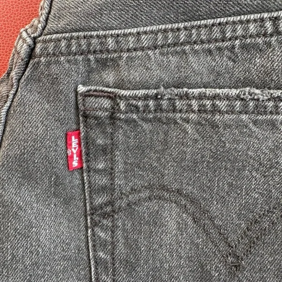 Vintage Levi's 501 Black Cutoff Denim Jean Shorts, size 26 - Picture 3 of 8